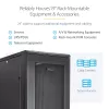 StarTech.com 4-Post 42U Server Rack Cabinet, 19 inch Data Rack Cabinet for Computer / AV / IT Equipment mount, Rack Server Enclosure with Casters, Full Size Industrial Network Storage