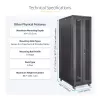 StarTech.com 4-Post 42U Server Rack Cabinet, 19 inch Data Rack Cabinet for Computer / AV / IT Equipment mount, Rack Server Enclosure with Casters, Full Size Industrial Network Storage