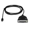 StarTech.com USB-C to Parallel Printer Cable, Black, USB C, DB25, 1.83 m, Male/Female, CE, RoHS