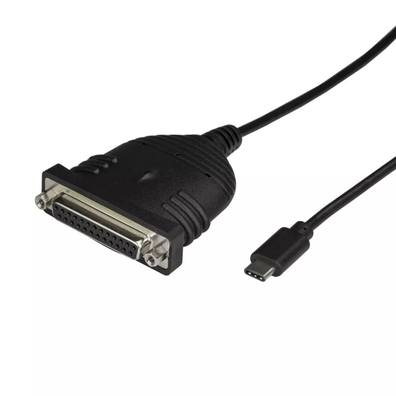 StarTech.com USB-C to Parallel Printer Cable, Black, USB C, DB25, 1.83 m, Male/Female, CE, RoHS
