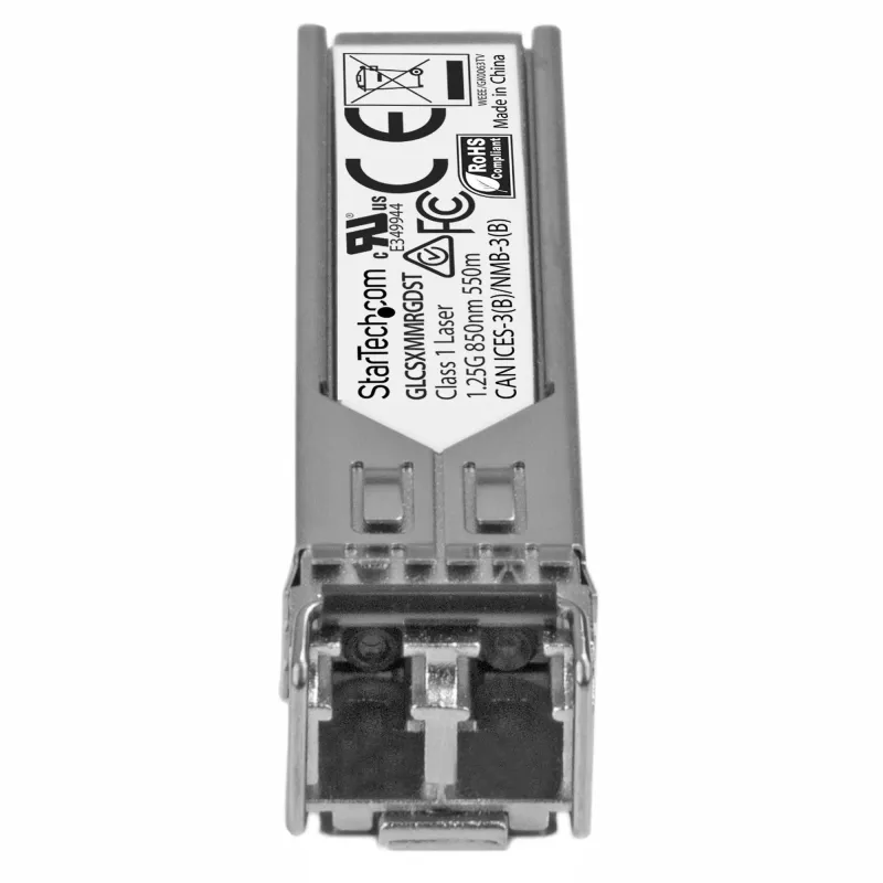 StarTech.com Cisco GLC-SX-MM-RGD Compatible SFP Transceiver Module - 1000BASE-SX~Cisco GLC-SX-MM-RGD Compatible SFP Module - 1000BASE-SX - 1GbE Multimode Fiber MMF Optic Transceiver - 1GE Gigabit Ethernet SFP - LC 550m - 850nm - DDM Cisco ASR920, IE2000, IE4000
