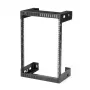 StarTech.com 15U 19 inch Wall Mount Network Rack - 12 inch Deep 2 Post Open Frame Server Room Rack for Data/AV/IT/Computer Equipment/Patch Panel with Cage Nuts & Screws 200lb Capacity, Black