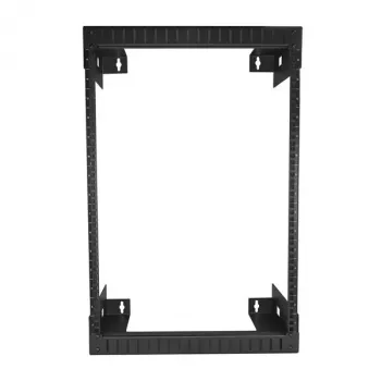 StarTech.com 15U 19 inch Wall Mount Network Rack - 12 inch Deep 2 Post Open Frame Server Room Rack for Data/AV/IT/Computer Equipment/Patch Panel with Cage Nuts & Screws 200lb Capacity, Black