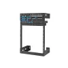StarTech.com 15U 19 inch Wall Mount Network Rack - 12 inch Deep 2 Post Open Frame Server Room Rack for Data/AV/IT/Computer Equipment/Patch Panel with Cage Nuts & Screws 200lb Capacity, Black