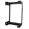 StarTech.com 15U 19 inch Wall Mount Network Rack - 12 inch Deep 2 Post Open Frame Server Room Rack for Data/AV/IT/Computer Equipment/Patch Panel with Cage Nuts & Screws 200lb Capacity, Black
