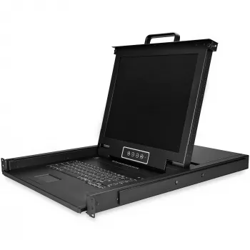 StarTech.com 8 Port Rackmount KVM Console w/ 6ft Cables - Integrated KVM Switch w/ 17 inch LCD Monitor - Fully Featured 1U LCD KVM Drawer- OSD KVM - Durable 50,000 MTBF - USB + VGA Support