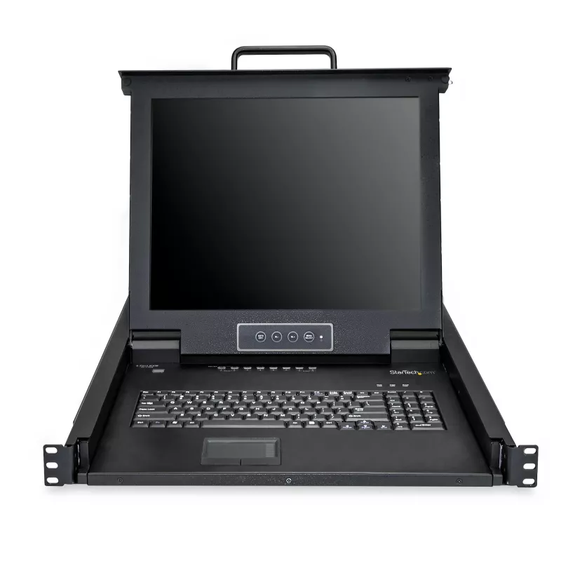 StarTech.com 8 Port Rackmount KVM Console w/ 6ft Cables - Integrated KVM Switch w/ 17 inch LCD Monitor - Fully Featured 1U LCD KVM Drawer- OSD KVM - Durable 50,000 MTBF - USB + VGA Support