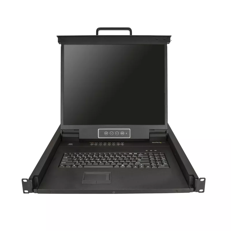 StarTech.com 16 Port Rackmount KVM Console w/ 6ft Cables - Integrated KVM Switch w/ 19 inch LCD Monitor - Fully Featured 1U LCD KVM Drawer- OSD KVM - Durable 50,000 MTBF - USB + VGA Support