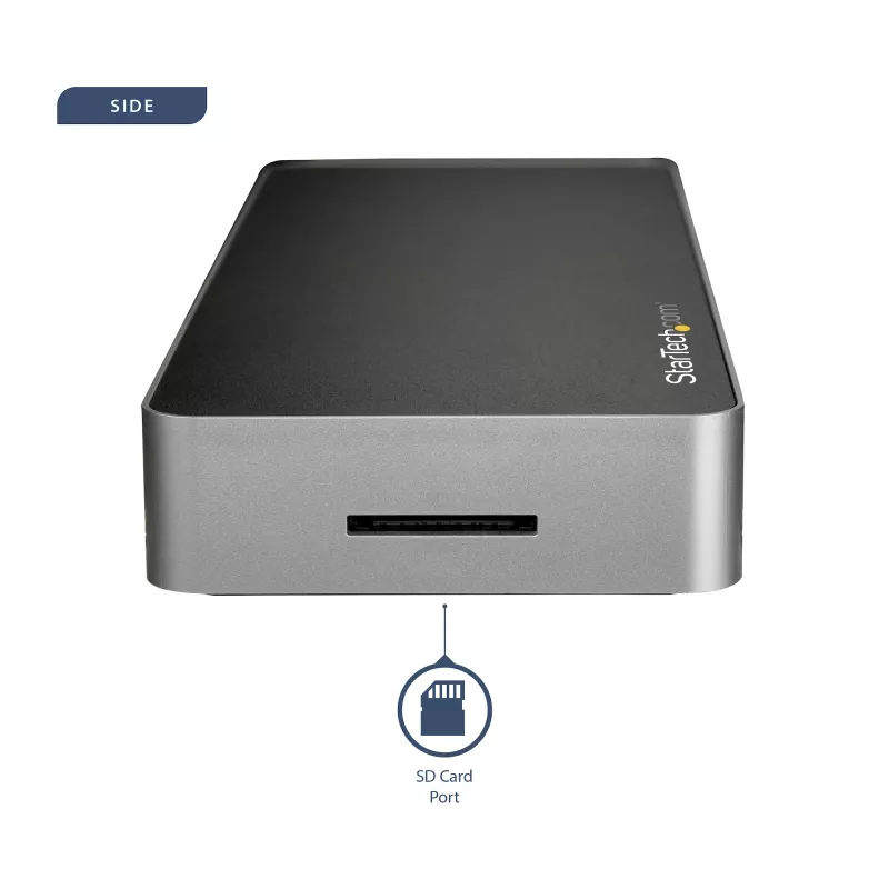 StarTech.com USB C Dock - Dual Monitor HDMI & DisplayPort 4K 30Hz - USB Type-C Laptop Docking Station 60W Power Delivery, SD, 4-port USB-A 3.0 Hub, GbE, Audio - Thunderbolt 3 Compatible