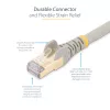 StarTech.com 3m CAT6a Ethernet Cable - 10 Gigabit Shielded Snagless RJ45 100W PoE Patch Cord - 10GbE STP Network Cable w/Strain Relief - Grey Individually Tested/Wiring is UL Certified/TIA
