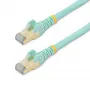 StarTech.com 3m CAT6a Ethernet Cable - 10 Gigabit Shielded Snagless RJ45 100W PoE Patch Cord - 10GbE STP Network Cable w/Strain Relief - Aqua Individually Tested/Wiring is UL Certified/TIA