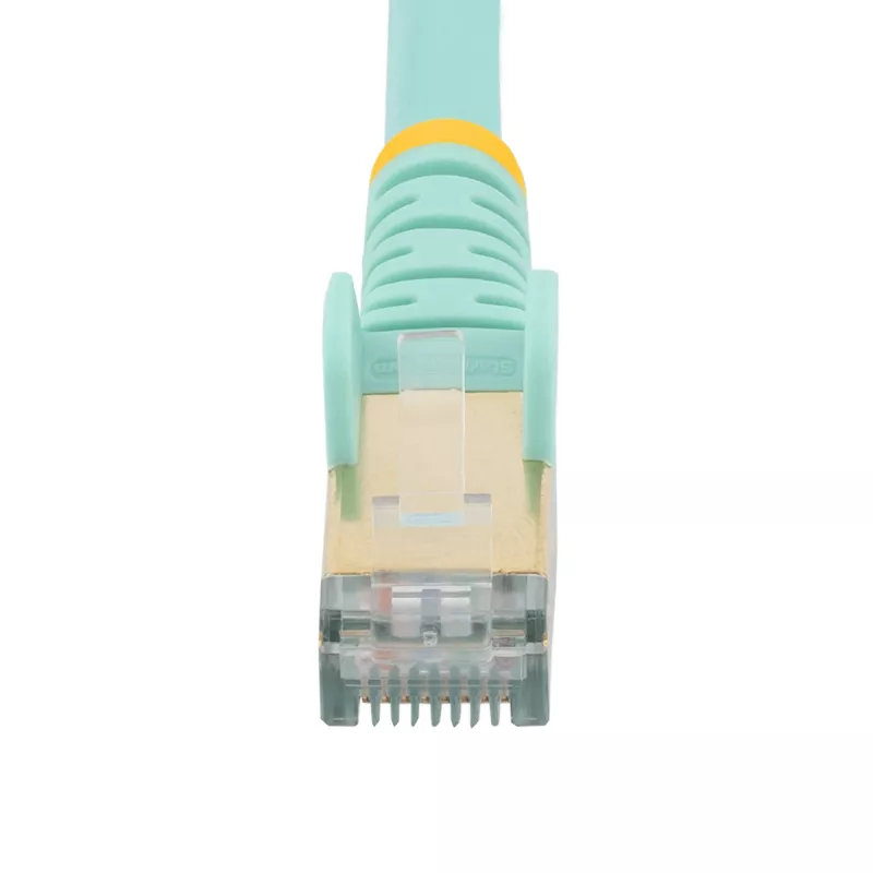 StarTech.com 3m CAT6a Ethernet Cable - 10 Gigabit Shielded Snagless RJ45 100W PoE Patch Cord - 10GbE STP Network Cable w/Strain Relief - Aqua Individually Tested/Wiring is UL Certified/TIA