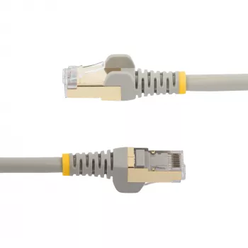 StarTech.com 2m CAT6a Ethernet Cable - 10 Gigabit Shielded Snagless RJ45 100W PoE Patch Cord - 10GbE STP Network Cable w/Strain Relief - Grey Individually Tested/Wiring is UL Certified/TIA