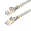 StarTech.com 0.50m CAT6a Ethernet Cable - 10 Gigabit Shielded Snagless RJ45 100W PoE Patch Cord - 10GbE STP Network Cable w/Strain Relief - Grey Individually Tested/Wiring is UL Certified/TIA