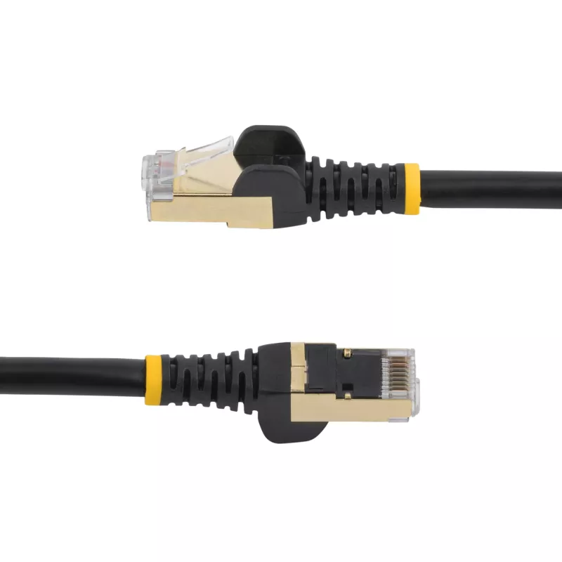 StarTech.com 0.50m CAT6a Ethernet Cable - 10 Gigabit Shielded Snagless RJ45 100W PoE Patch Cord - 10GbE STP Network Cable w/Strain Relief - Black Individually Tested/Wiring is UL Certified/TIA