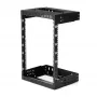 StarTech.com 15U 19 inch Wall Mount Network Rack - Adjustable Depth 12-20 inch 2 Post Open Frame Server Room Rack for AV/Data/ IT Communication/Computer Equipment/Switch w/Cage Nuts & Screws