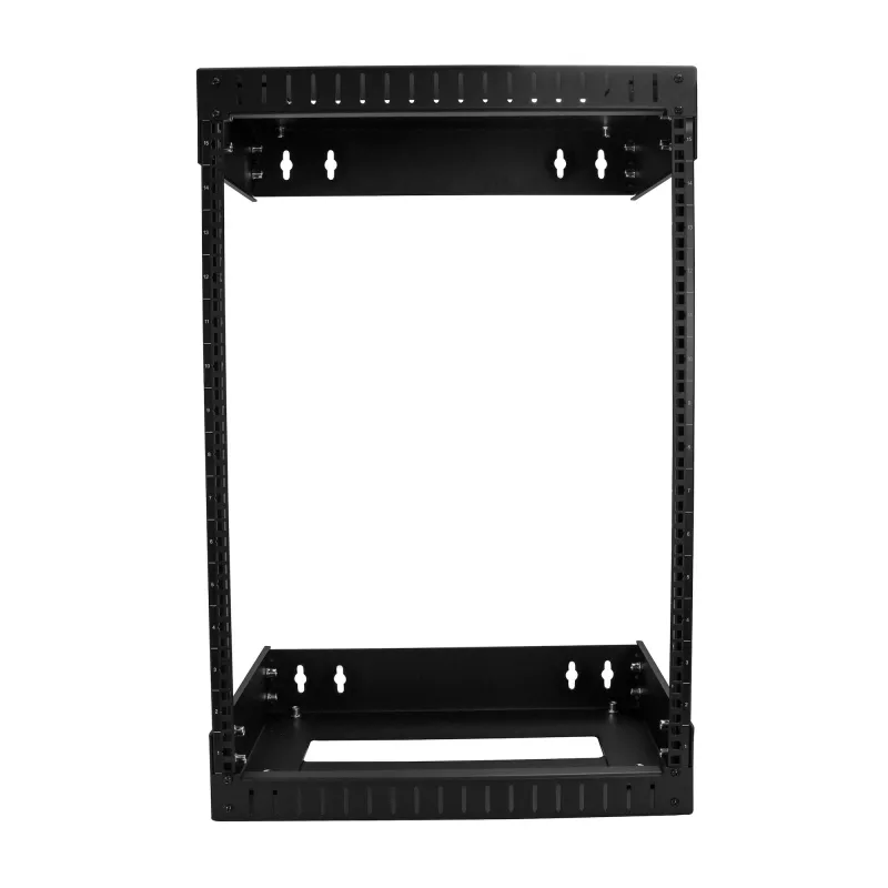 StarTech.com 15U 19 inch Wall Mount Network Rack - Adjustable Depth 12-20 inch 2 Post Open Frame Server Room Rack for AV/Data/ IT Communication/Computer Equipment/Switch w/Cage Nuts & Screws