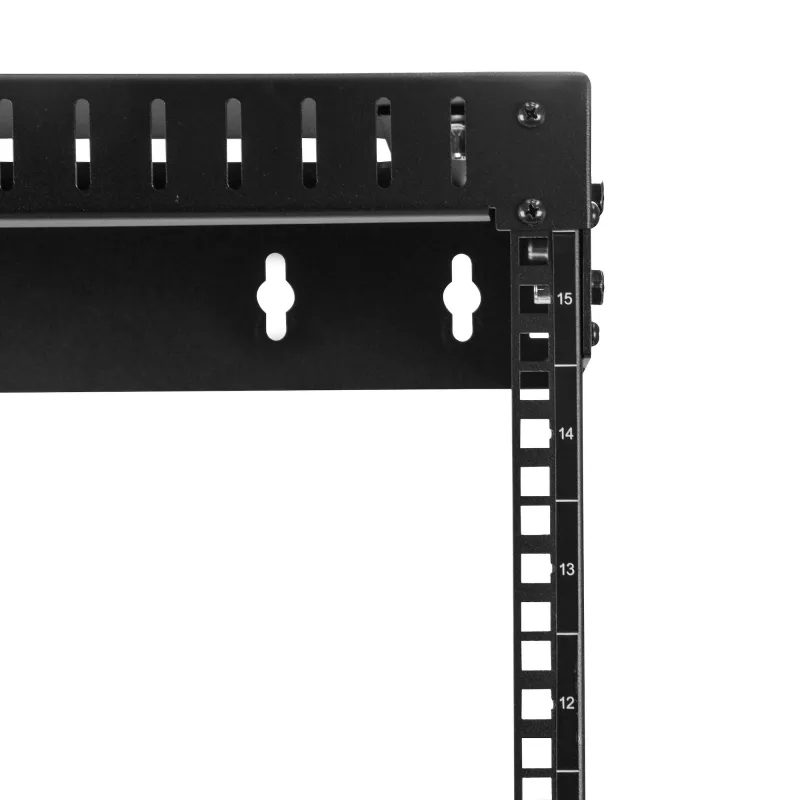 StarTech.com 15U 19 inch Wall Mount Network Rack - Adjustable Depth 12-20 inch 2 Post Open Frame Server Room Rack for AV/Data/ IT Communication/Computer Equipment/Switch w/Cage Nuts & Screws