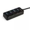 StarTech.com 4 Port USB C Hub - USB-C to 4x USB 3.0 Type-A Ports with Individual On/Off Port Switches - SuperSpeed 5Gbps USB 3.1/3.2 Gen 1 - USB Bus Powered - Portable - 25cm Attached Cable~4 Port USB C Hub - USB-C to 4x USB 3.0 Type-A Ports with Individual On/Off Port Switches - SuperSpeed USB 3.2 Gen 1 (5Gbps) - USB Bus Powered - Portable - 10 inch Attached Cable