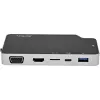 StarTech.com USB C Multiport Adapter - USB-C to 4K HDMI or VGA Video with 100W Power Delivery Pass-through, 2-Port 10Gbps USB Hub, MicroSD, GbE - USB 3.1 Gen 2 Type-C Mini/Travel Dock