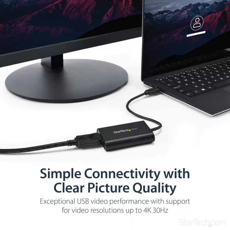 StarTech.com USB 3.0 to DisplayPort Adapter, USB DP Monitor Converter for Windows, 4K (no support for macOS/ChromeOS/Linux) - TAA