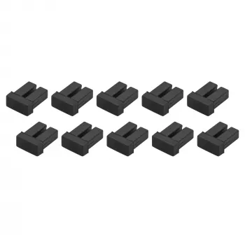 StarTech.com LC SFP Dust Covers - 10 Pack, LC, Rubber, Black, Network switch, 18 mm, 15 mm