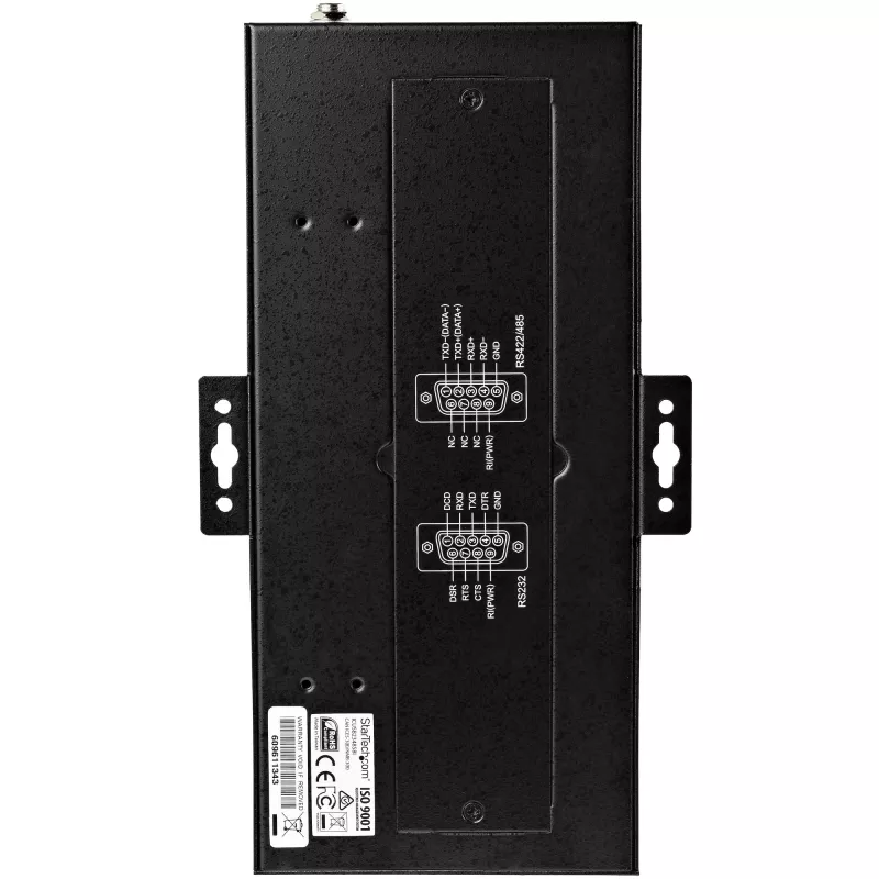 StarTech.com 8 Port Serial Hub USB to RS232/RS485/RS422 Adapter - Industrial USB 2.0 to DB9 Serial Converter Hub - IP30 Rated - Din Rail Mountable Metal Serial Hub - 15kV ESD Protection