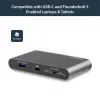 StarTech.com USB C Dock - 4K Dual Monitor DisplayPort - Mini Laptop Docking Station - 100W Power Delivery Passthrough - GbE, 2-Port USB-A Hub - USB Type-C Multiport Adapter - 3.3' Cable