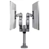StarTech.com Desk Mount Dual Monitor Arm - Premium Articulating Monitor Arm - up to 30” VESA Mount Displays - Height Adjustable Monitor Mount - Rotate/Tilt/Swivel - Clamp/Grommet - Silver