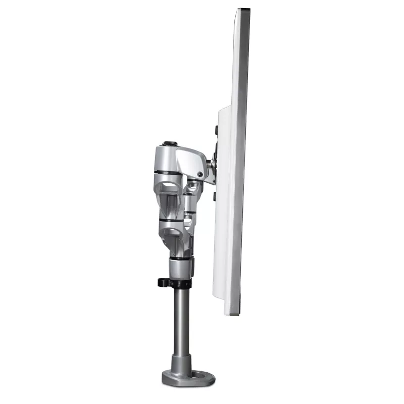 StarTech.com Desk Mount Dual Monitor Arm - Premium Articulating Monitor Arm - up to 30” VESA Mount Displays - Height Adjustable Monitor Mount - Rotate/Tilt/Swivel - Clamp/Grommet - Silver