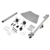 StarTech.com Dual Monitor Stand - Ergonomic Free Standing Dual Monitor Desktop Stand for two 24 inch VESA Mount Displays - Synchronized Height Adjustable - Double Monitor Pole Mount - Silver