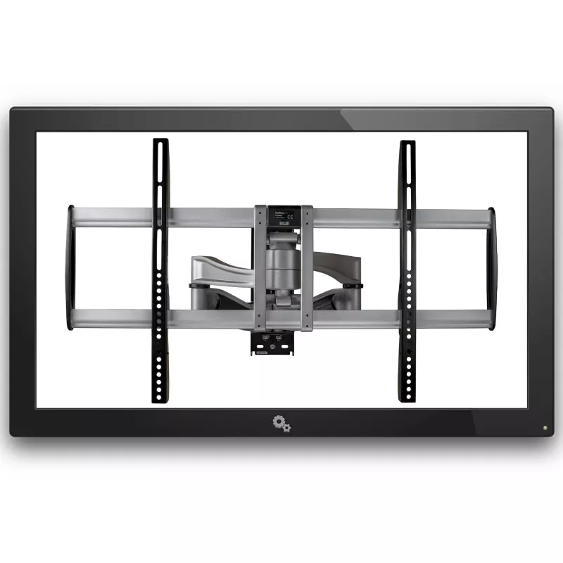 StarTech.com Full Motion TV Wall Mount - Heavy Duty Articulating TV Wall Mount Bracket for 32 inch to 75 inch (165lb/75kg) VESA Display - Universal Adjustable Tilt/Swivel Flat Screen Arm - Silver