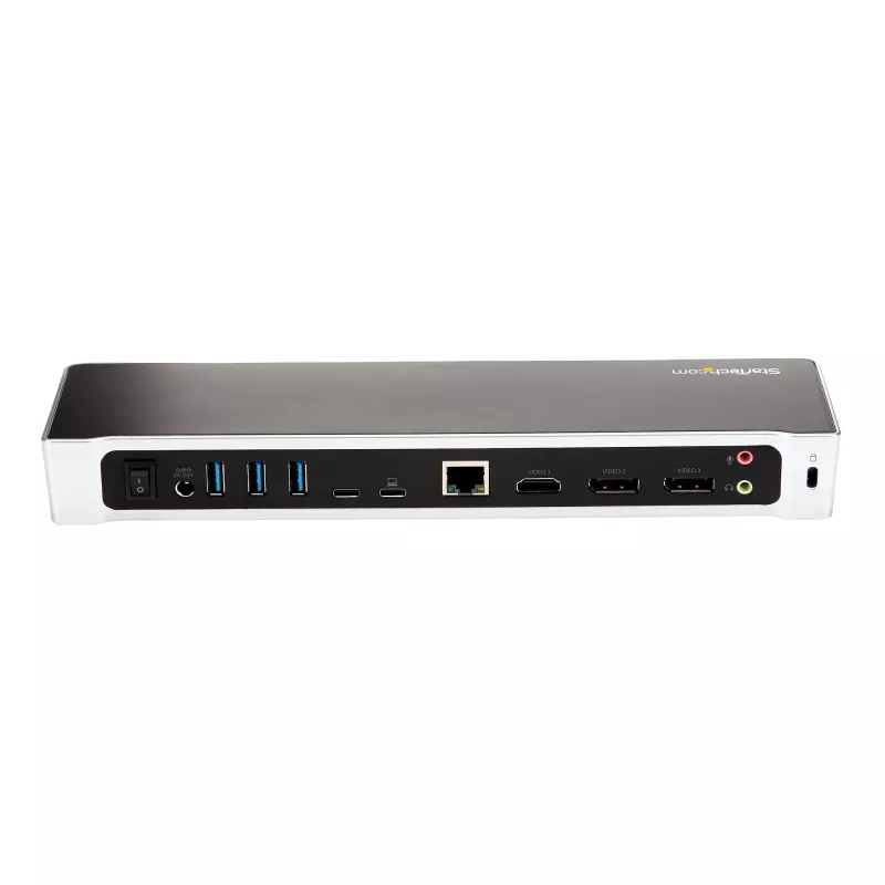 StarTech.com 4K USB-C Dock, Triple UHD 4K Monitor Docking Station, Mac & Windows, USB C to HDMI & DisplayPort, 100W Power Delivery, 5x USB 5Gbps Hub - TAA