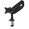 StarTech.com Desk Mount Monitor Arm - Heavy Duty Ergonomic VESA Monitor Arm - Single 9kg Display - Full Motion, Height Adjustable, Articulating - Aluminum - C-Clamp/Grommet- Black