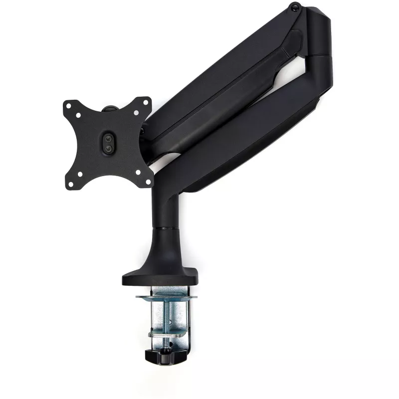 StarTech.com Desk Mount Monitor Arm - Heavy Duty Ergonomic VESA Monitor Arm - Single 9kg Display - Full Motion, Height Adjustable, Articulating - Aluminum - C-Clamp/Grommet- Black