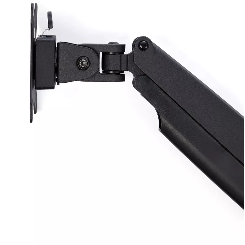 StarTech.com Desk Mount Monitor Arm - Heavy Duty Ergonomic VESA Monitor Arm - Single 9kg Display - Full Motion, Height Adjustable, Articulating - Aluminum - C-Clamp/Grommet- Black
