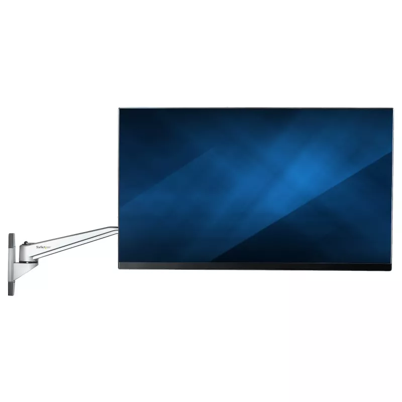 StarTech.com Wall Mount Monitor Arm - Articulating Ergonomic VESA Wall Mount Monitor Arm - 20 inch (52cm) Long - Single Display up to 34 inch - Swivel/Tilt/Rotate - Adjustable Screen Mount