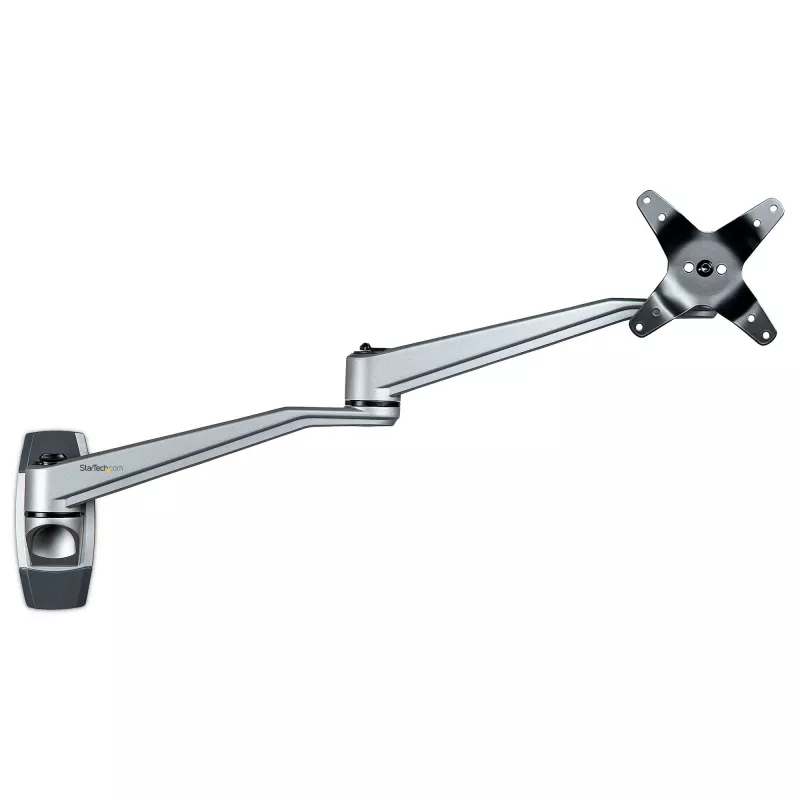 StarTech.com Wall Mount Monitor Arm - Articulating Ergonomic VESA Wall Mount Monitor Arm - 20 inch (52cm) Long - Single Display up to 34 inch - Swivel/Tilt/Rotate - Adjustable Screen Mount