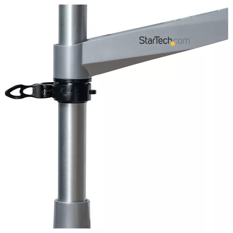 StarTech.com Desk Mount Monitor Arm - VESA or Apple iMac/Thunderbolt or Ultrawide Display up to 14kg - Articulating Height Adjustable Single Desktop Monitor Pole Mount - Clamp/Grommet
