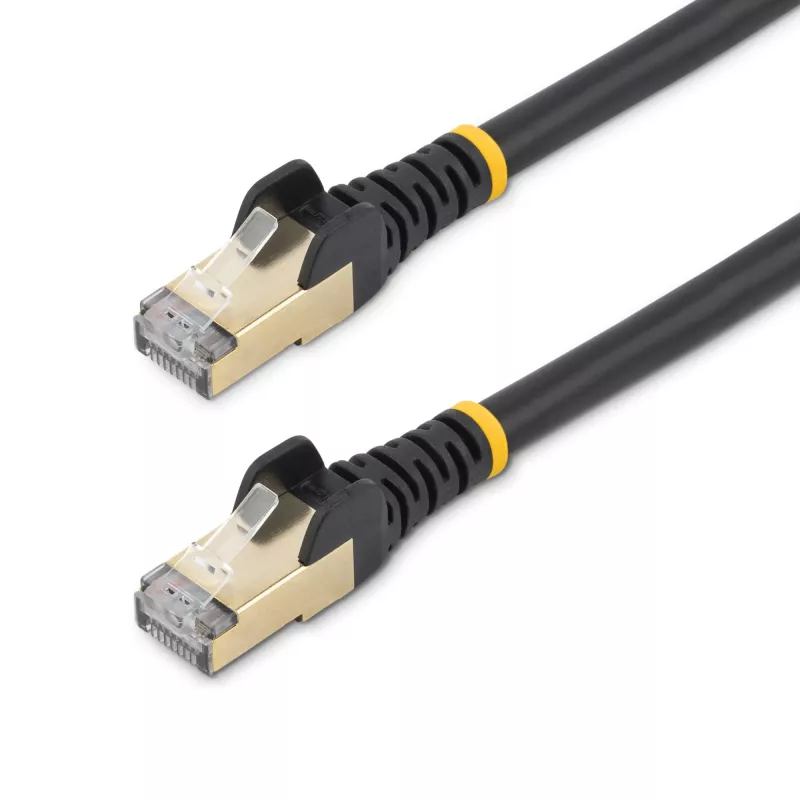 StarTech.com 7m CAT6a Ethernet Cable - 10 Gigabit Shielded Snagless RJ45 100W PoE Patch Cord - 10GbE STP Network Cable w/Strain Relief - Black Individually Tested/Wiring is UL Certified/TIA