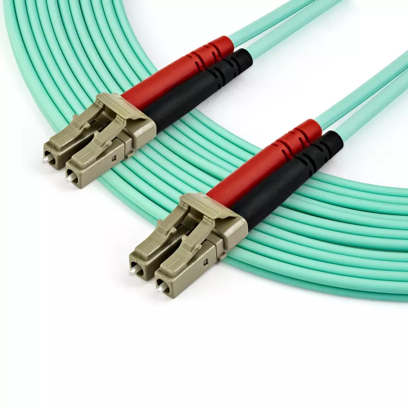 StarTech.com 7m (22ft) LC/UPC to LC/UPC OM3 Multimode Fiber Optic Cable, Full Duplex 50/125µm Zipcord Fiber Cable, 100G, Low Insertion Loss, LSZH Fiber Jumper Cord