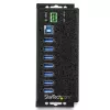 StarTech.com 7-Port USB 3.0 Hub with Power Adapter - Metal Industrial USB-A Hub with ESD & 350W Surge Protection - Din/Wall/Desk Mountable - High Speed USB 3.2 Gen 1 (5Gbps) Hub - TAA