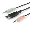 StarTech.com 2 Port HDMI KVM Switch - 4K 60Hz - Compact Dual Port UHD/Ultra HD USB Desktop KVM Switch w/Integrated 4ft Cables & Audio - Bus Powered & Remote Switching - MacBook ThinkPad
