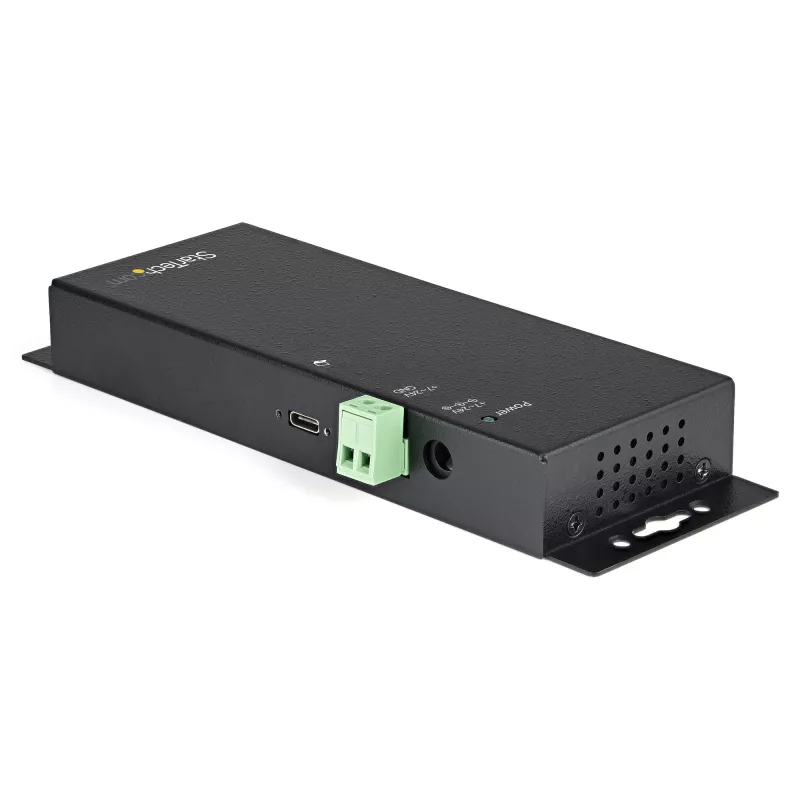 StarTech.com 4 Port USB C Hub 10Gbps - Metal Industrial USB Type-C Hub w/ 3xUSB-A & 1xUSB-C - ESD & Surge Protection - USB-C or USB-A Host - Self-Powered Mountable USB 3.2/3.1 Gen 2 Hub~4-Port USB C Hub 10Gbps - Metal Industrial USB Type-C Hub w/ 3xUSB-A & 1xUSB-C - ESD & Surge Protection - USB-C or USB-A Host - Self-Powered Mountable USB 3.2 Gen 2 Hub