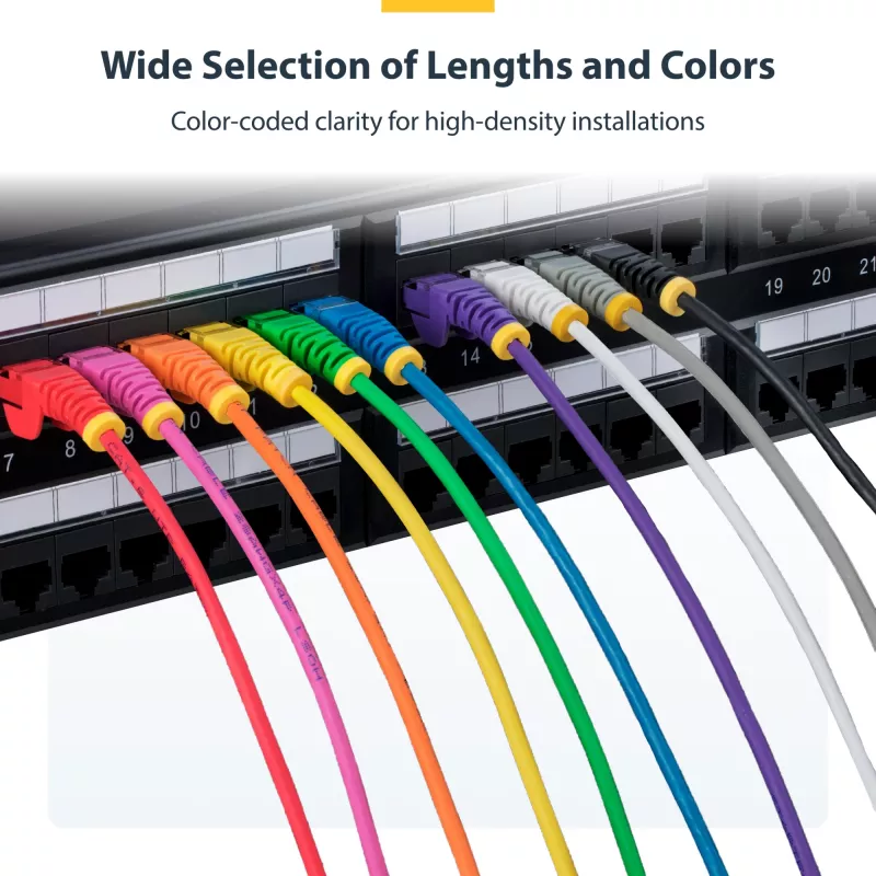 StarTech.com 2.5 m CAT6 Cable - Slim - Snagless RJ45 Connectors - Black
