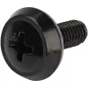 StarTech.com 50 Pack 10-32 Server Rack Cage Nuts and Screws w/Washers - Rack Mount Hardware Kit - Network/IT Equipment Cabinet Clip/Captive Nuts & Bolts for Square Holes - Black - TAA
