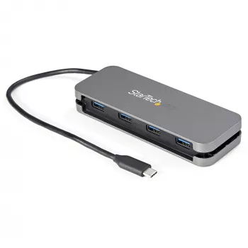 StarTech.com ~4 Port USB C Hub - 4x USB-A - USB 3.0 Type-C Hub - USB 3.2 Gen 1 (5Gbps) - Bus Powered Portable USB-C to USB-A Adapter Laptop Hub - 11.2 inch (28.5cm) Cable w/ Cable Management