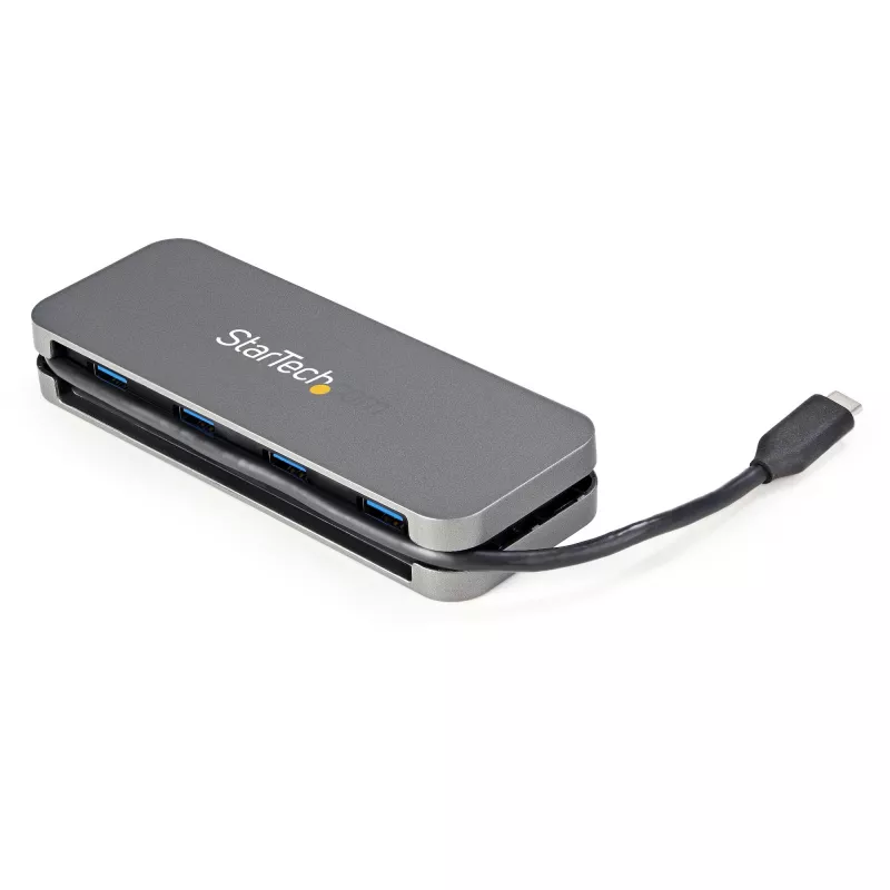 StarTech.com ~4 Port USB C Hub - 4x USB-A - USB 3.0 Type-C Hub - USB 3.2 Gen 1 (5Gbps) - Bus Powered Portable USB-C to USB-A Adapter Laptop Hub - 11.2 inch (28.5cm) Cable w/ Cable Management