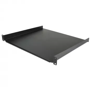 StarTech.com 1U Server Rack Shelf - Universal Rack Mount Cantilever Shelf for 19 inch Network Equipment Rack & Cabinet - Heavy Duty Steel – Weight Capacity 44lb/20kg - 16 inch Deep Tray, Black