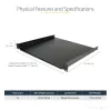 StarTech.com 1U Server Rack Shelf - Universal Rack Mount Cantilever Shelf for 19 inch Network Equipment Rack & Cabinet - Heavy Duty Steel – Weight Capacity 44lb/20kg - 16 inch Deep Tray, Black